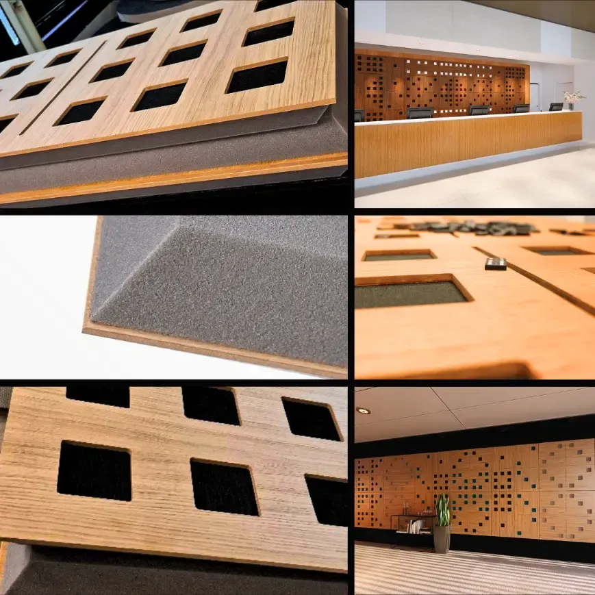 DOMINO™ - Panel akustyczny z drewna i tkaniny