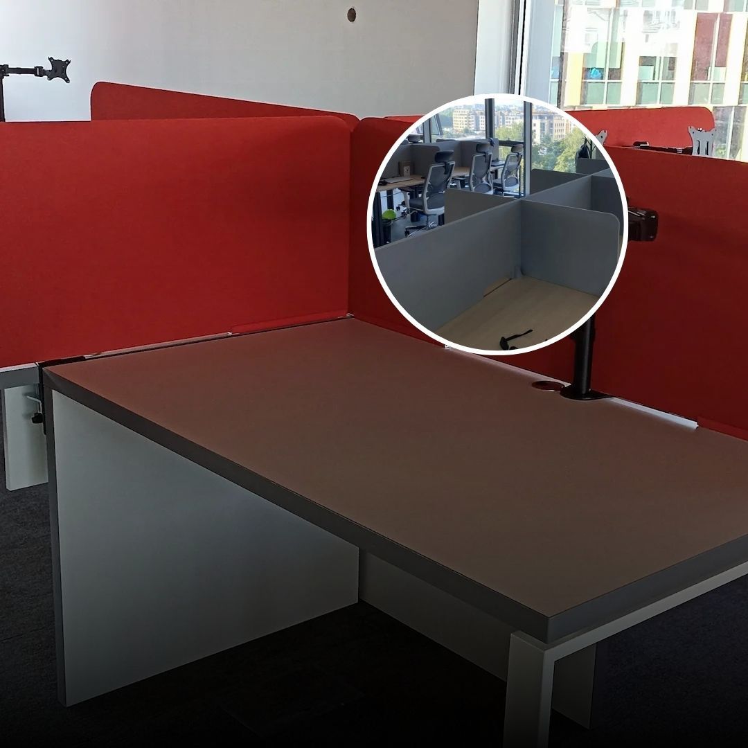 Akustyczne przekładki biurkowe do kontroli hałasu w biurach typu open space