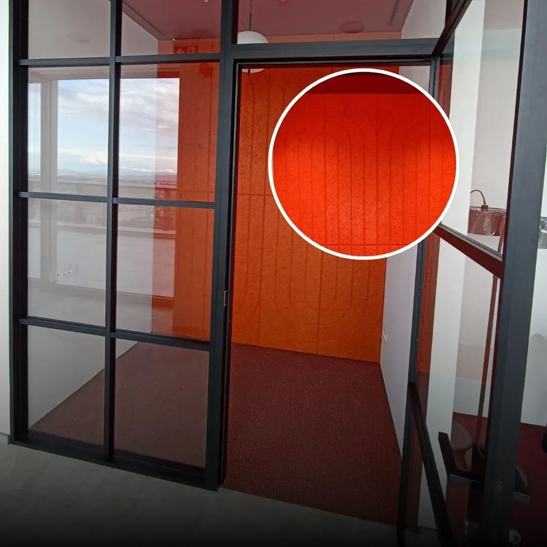 Niestandardowe panele akustyczne dla Hitachi Solutions Office w Sofii