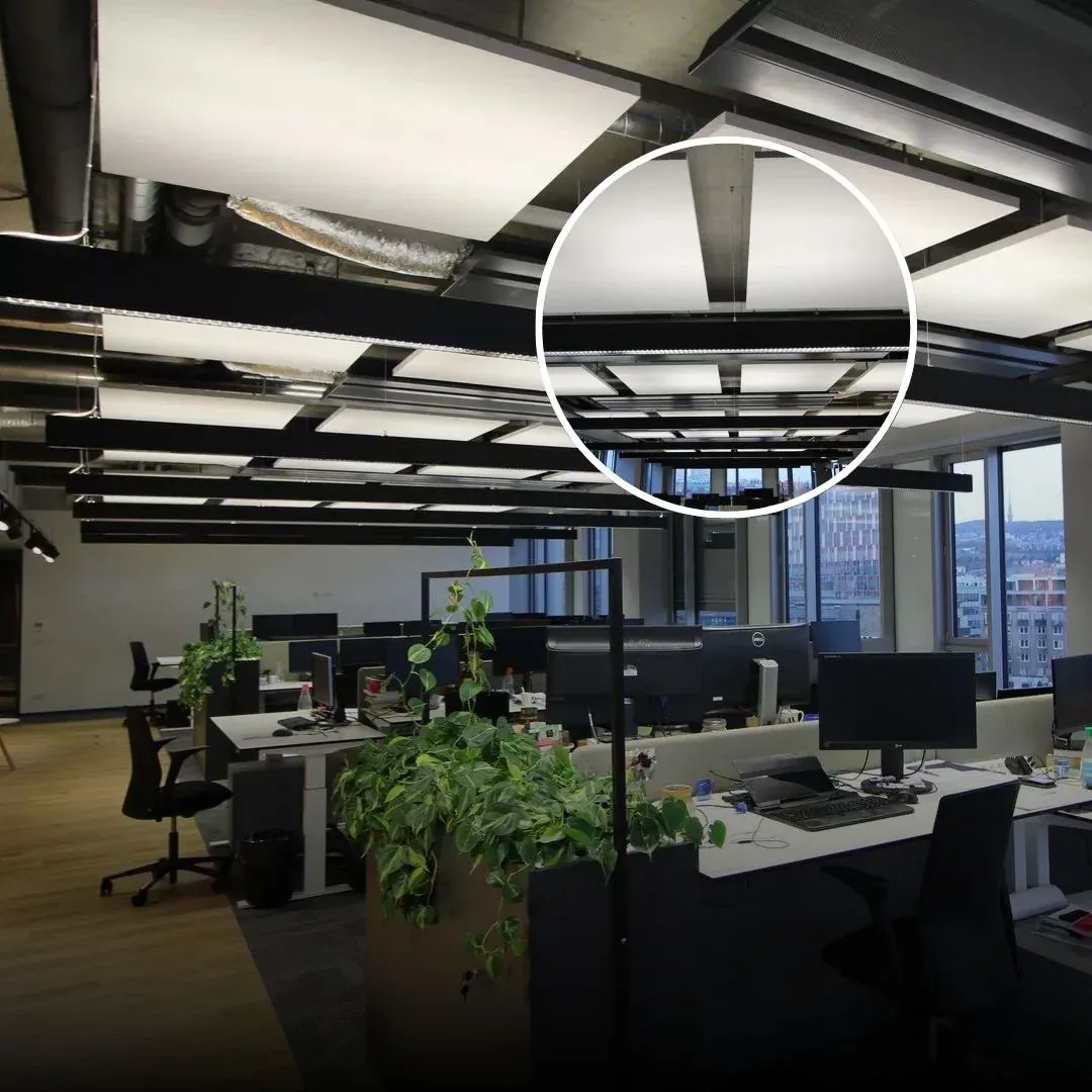 Adaptacja akustyczna biura otwartego Sygic o powierzchni 2000 m² w Bratysławie